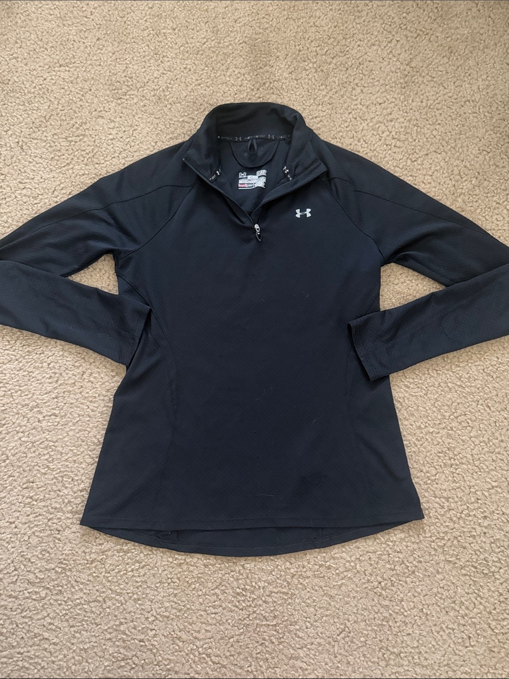 Under Armour Women's Black Long-Sleeve Quarter Zip Pullover
